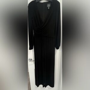 Adrianna Papell Black Long Sleeve Jumpsuit, Size 2